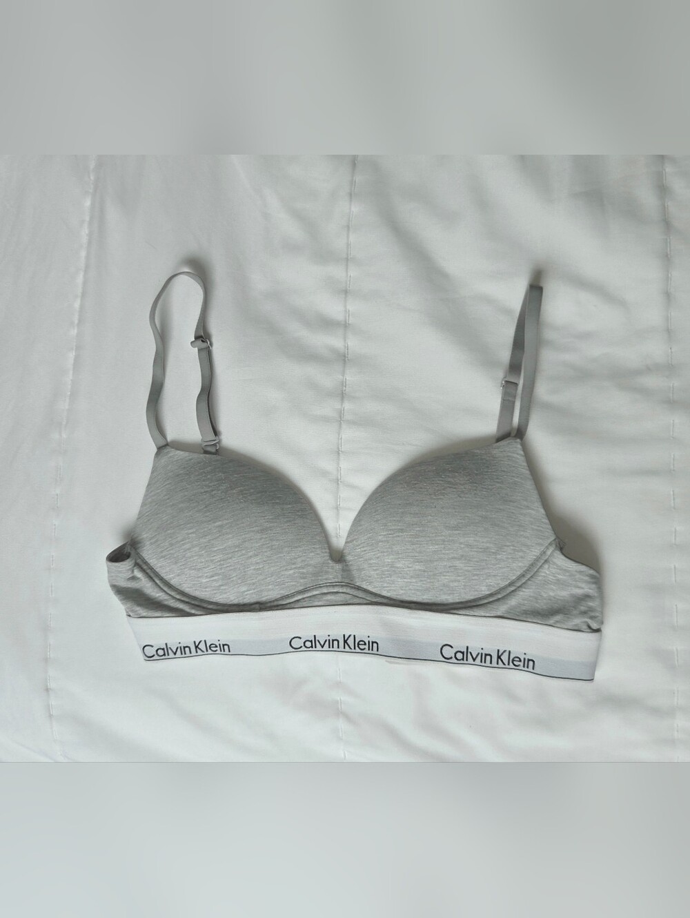 34A Calvin Klein Icon Modern Cotton Push-up Plunge Bra